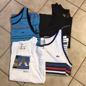 RVCA & Quicksilver Tanks XL & 1 Large